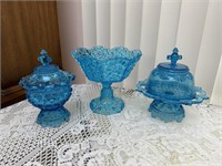 Vintage blue glass