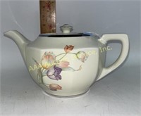 Hall’s Kitchenware Teapot with floral and silver