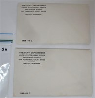 2 - 1969 P&D US Uncir sets, unopened