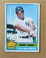 1976 Topps Bobby Bonds Error Card No Back