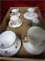 Vintage cups and saucers.