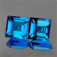 Natural Swiss Blue Topaz  Pair {Flawless-VVS1}