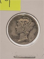 90% Silver 1941 Mercury Head Silver Dime