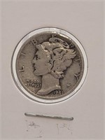 90% Silver 1941 Mercury Head Silver Dime