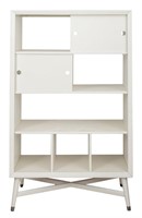 Mid-Century Modern Style White Lacquered Bookcase