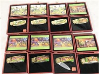 11pc folding knives in gift boxes