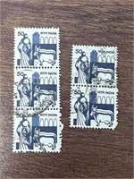 Lot of 5 VTG Indian Farm Animal Cow stamps