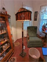 Victorian Style Antique Lamp with Fringe