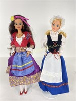 (2) VTG Barbies of the World: Italian & Swiss