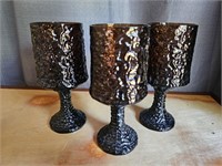 Lenox Impromptu Brown Blown Glass Goblets