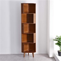 Bookcase Industrial Cube Shelf Corner Bookshelf