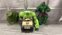 The Hulk Toys qty 3