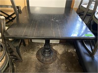 32" x 32" Dining Table With Ornate Cast Iron Base