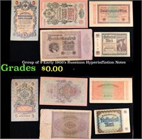 Group of 9 Early 1900's Russioan Hyperinflation No