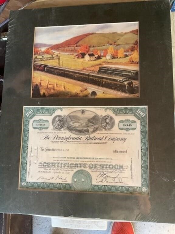 The Pennsylvania RR Co. certificate of stock