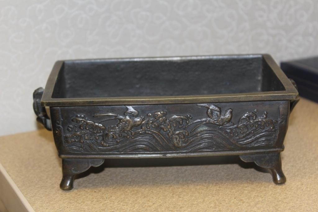 Antique Bronze Planter