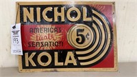 193. Nichol Kola Metal Sign