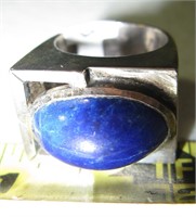 Lapis Stone In Sterling Silver Ring