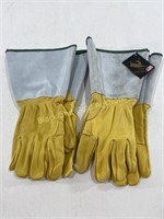 (2) New USA 2XL Elkskin Leather Work Gloves