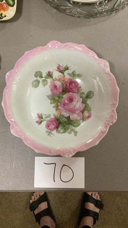 Vintage rose bowl, approximately 10 1/2 inches