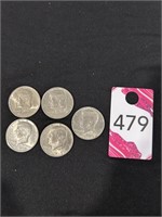 Kennedy Half Dollars (2) 1971-D (2) 1972-D, (1)...