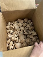 Box of wood knobs