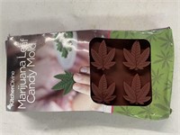 Marijuana leaf candy mold