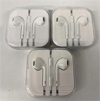 3 Pairs Apple Earphones Wired