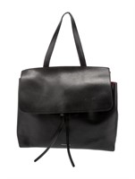 Mansur Gavriel Black Leather Top Handle Bag