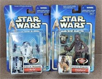 2002 Star Wars R2-D2 & Chewbacca Action Figures