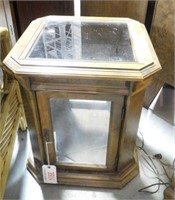 Lot # 3914 - Fruitwood single door glass top