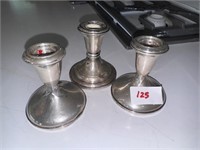 STERLING CANDLEHOLDERS