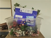 Tub and Box of Flowers