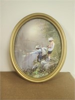 Home Interior Fishing Picture Oval