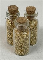 (3) JARS OF GOLD FLAKES