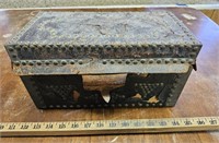 Early Colonial Document Box- Leather and Metal