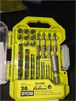 RYOBI 20pc. Drill and impact drive set