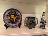A Group of Three Decorative Ceramic Pieces