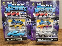 NEW 2 MUSCLE Machines 70 Old 442 +62 Corvette