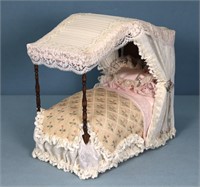 Artisan Signed Dollhouse Canopy Bed