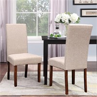 Seville Parson Dining Chair set of 2 Beige