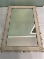 ANTIQUE WHITE FRAMED MIRROR