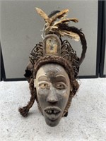 African Wood Carved Tribal Mask