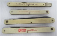 (4) Folding knives with advertising including