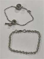 2x 925 Silver Bracelets and 2x 925 Silver Charms