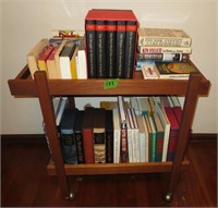 Roll around bookstand & books