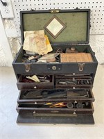 Vintage Machinist Tool Box - Full of Tools!
