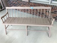 Wood porch settee 60” wide