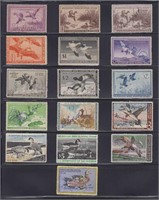 US Federal Duck Stamps Used & Mint No Gum collecti