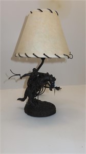 western figurine table lamp